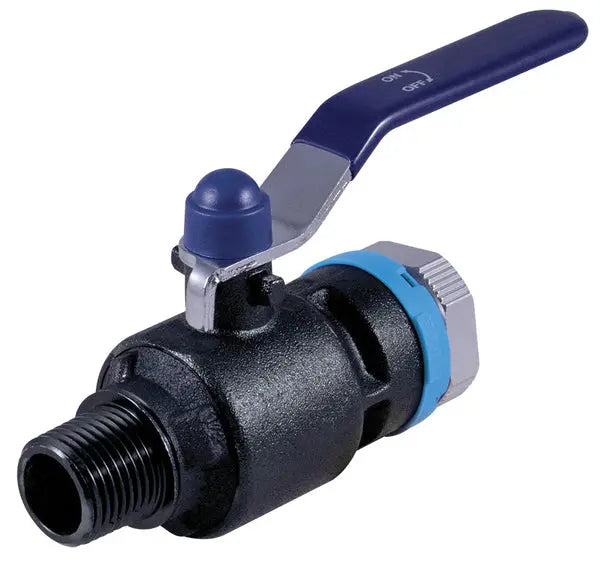 20mm x 1/2" MNPT Ball Valve - Air Fitting Blueline Air Systems