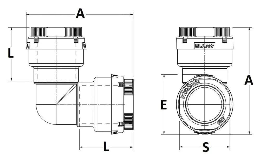 90 Degree Elbow - Nitrogen Fitting Blueline Air Systems