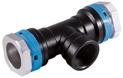 3/4” (20mm) Tee with 1/2" FNPT Branch Line - Air fitting Blueline Air Systems